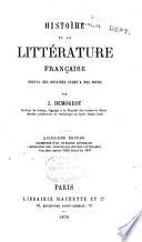 Histoire de la littérature française depuis ses origines jusqu'à nos jours