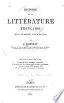 Histoire de la littérature française depuis ses origines jusqúà nos jours
