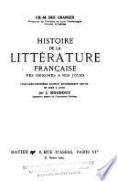 Histoire de la littérature française des origines à nos jours