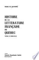 Histoire de la littérature française du Québec