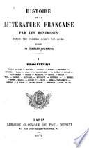 Histoire de la littérature française par les monuments