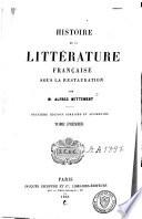 Histoire de la littérature française sous la restauration