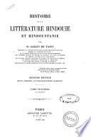 Histoire de la litterature hindouie et et hindoustanie par Garcin De Tassy