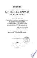Histoire de la litterature hindouie et hindoustanie par M. Garcin de Tassy