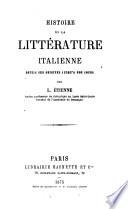 Histoire de la littérature italienne dupuis ses origines jusqu'à nos jours