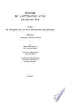 Histoire de la littérature latine du Moyen Âge