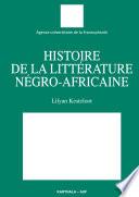 Histoire de la littérature négro-africaine