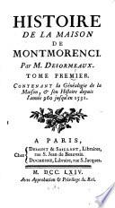 histoire de la maison de montmornce