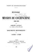 Histoire de la mission de Cochinchine, 1658-1823: 1658-1728