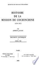 Histoire de la mission de Cochinchine, 1658-1823
