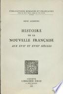 Histoire de la nouvelle française aux XVIIe et XVIIIe siècles