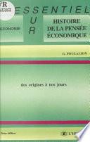 Histoire de la pensée économique des origines à nos jours