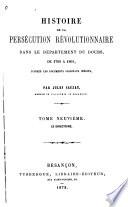 Histoire de la persécution révolutionnaire dans le département du Doubs, de 1789 à 1801: Le directoire
