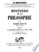 Histoire de la philosophie: La philosophie allemande, de 1700 à 1850