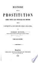 Histoire de la prostituion chez tous les peuples du monde