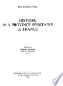 Histoire de la province spiritaine de France