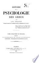 Histoire de la psychologie des Grecs