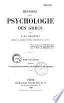Histoire de la psychologie des grecs