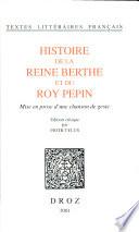 Histoire de la Reine Berthe et du Roy Pepin