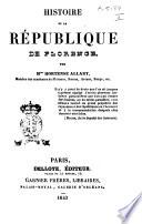Histoire de la République de Florence par Hortense Allart