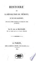 Histoire de la révolution du Piémont