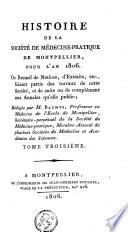 Histoire de la société de médecine-pratique de Montpellier