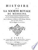 Histoire de la Société Royale de Médecine