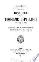 Histoire de la Troisième République de 1899 à 1906: 1894-1896