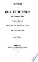 Histoire de la ville de Bruxelles