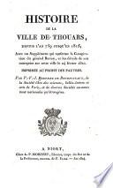 Histoire de la ville de Thouars, depuis l'an 759 jusqu'en 1815