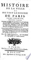 Histoire De La Ville Et De Tout Le Diocese De Paris