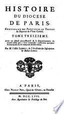 Histoire de la ville et de tout le diocèse de Paris