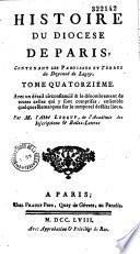 Histoire de la ville et de tout le diocèse de Paris... par M. l'abbé Lebeuf