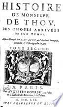 Histoire de Monsieur de Thou