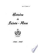 Histoire de Sainte-Rose, 1740-1947