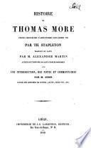 Histoire de Thomas More ...