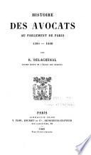 Histoire des avocats au parlement de Paris
