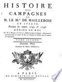 Histoire des Campagnes de M. le M. de Maillebois en Italie
