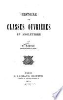 Histoire des classes ouvrières en Angleterre