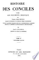 Histoire des conciles d'après les documents originaux