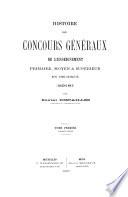 Histoire des concours généraux de l'enseignement primaire, moyen et supérieur en Belgique (1840-1881): 1840-1859