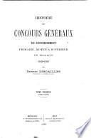 Histoire des concours généraux de l'enseignement primaire, moyen et supérieur en Belgique