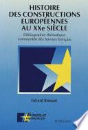 Histoire des constructions européennes au XXe siècle
