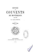 Histoire des couvents de Montbrison avant 1793