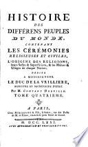 Histoire des différens peuples du monde