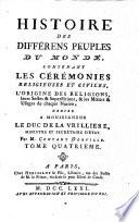 Histoire des différens peuples du monde