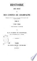 Histoire des ducs et des comtes de Champagne par H. d'Arbois de Jubainville