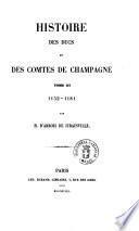 Histoire des ducs et des comtes de Champagne par H. d'Arbois de Jubainville