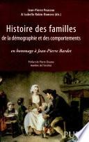 Histoire des familles, de la démographie et des comportements