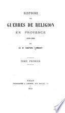 Histoire des guerres de religion en Provence